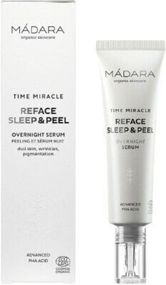 Naktinis serumas Madara Time Miracle Reface Sleep and Peel Overnight Serum, 30 ml kaina ir informacija | Veido aliejai, serumai | pigu.lt