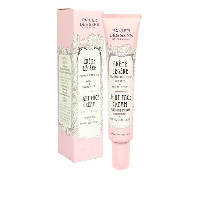 Drėkinamasis veido kremas Panier des Sens Radiant Peony Light Face Cream, 40 ml kaina ir informacija | Veido kremai | pigu.lt