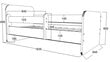 Lova su čiužiniu Ami 38, 160x80 cm цена и информация | Vaikiškos lovos | pigu.lt
