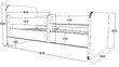 Lova su čiužiniu ir patalynės dėže Ami 38, 160x80 cm цена и информация | Vaikiškos lovos | pigu.lt