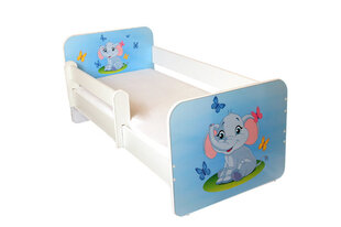 Детская кровать с матрасом и съемным барьером Ami 25, 160x80 см цена и информация | Детские кровати | pigu.lt