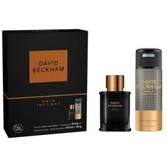 David Beckham Bold Instinct - EDT 50 ml + deodorant spray 150 ml цена и информация | Мужские духи | pigu.lt