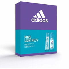 Rinkinys Adidas Pure Lightness moterims: tualetinis vanduo EDT, 75 ml + dezodorantas, 150 ml kaina ir informacija | Kvepalai moterims | pigu.lt