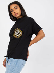 Женская черная блузка больших размеров цена и информация | Женские футболки | pigu.lt