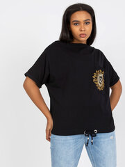 Женская черная блузка больших размеров цена и информация | Женские футболки | pigu.lt