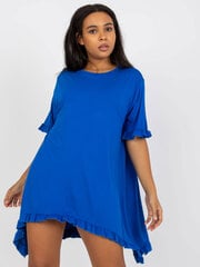 темно-синее мини-платье больших размеров из вискозы цена и информация | Платья | pigu.lt