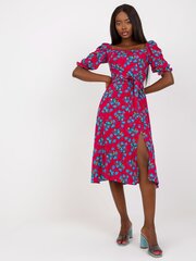 Женское платье цвета фуксии с принтом цена и информация | Платья | pigu.lt