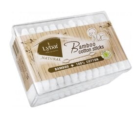 Bambukiniai ausų krapštukai Lybar Bamboo Cotton Sticks, 55 vnt kaina ir informacija | Vatos gaminiai, drėgnos servetėlės | pigu.lt