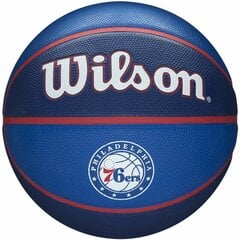 Баскетбольный мяч Wilson NBA Tribute Philadelphia (Один размер) Синий цена и информация | Баскетбольные мячи | pigu.lt