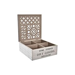 Dekoratyvinė dėžutė DKD Home Decor 16 x 16 x 6 cm kaina ir informacija | Maisto saugojimo  indai | pigu.lt