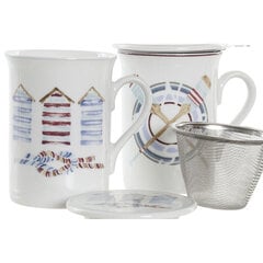 DKD Home Decor puodelis su arbatos filtru, 280 ml, 2 vnt. kaina ir informacija | Taurės, puodeliai, ąsočiai | pigu.lt