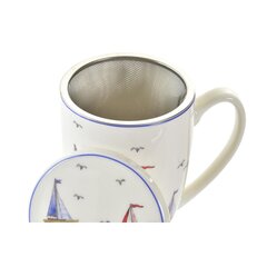 DKD Home Decor puodelis su arbatos filtru, 380 ml kaina ir informacija | Taurės, puodeliai, ąsočiai | pigu.lt