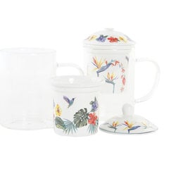 DKD Home Decor puodelis su arbatos filtru, 300 ml, 2 vnt. kaina ir informacija | Taurės, puodeliai, ąsočiai | pigu.lt