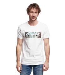 Marškinėliai vyrams Guess 48440, balti цена и информация | Мужские футболки | pigu.lt
