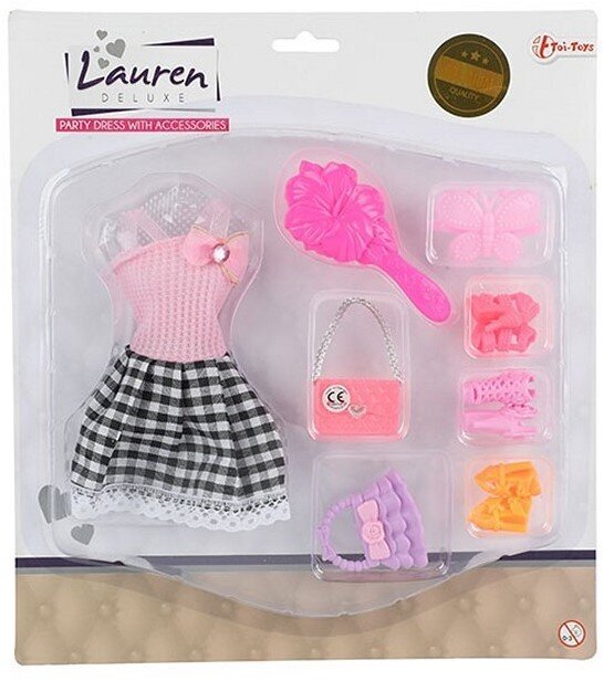 Lėlės drabužių rinkinys su priedais kaina ir informacija | Žaislai mergaitėms | pigu.lt