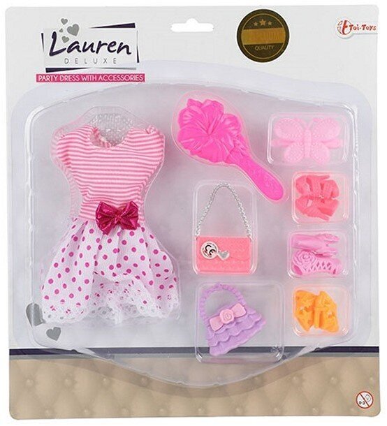 Lėlės drabužių rinkinys su priedais kaina ir informacija | Žaislai mergaitėms | pigu.lt