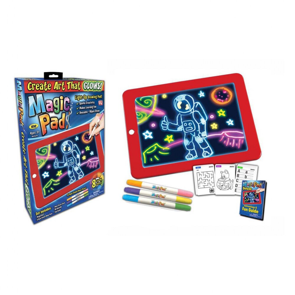 Magic Pad šviečianti piešimo lenta цена и информация | Žaislai mergaitėms | pigu.lt