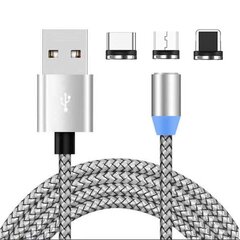 Магнитный USB-кабель для зарядки 3 в 1 цена и информация | Кабели для телефонов | pigu.lt