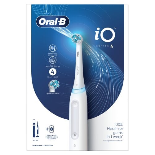 Oral-B iO4 Series Quite White kaina ir informacija | Elektriniai dantų šepetėliai | pigu.lt