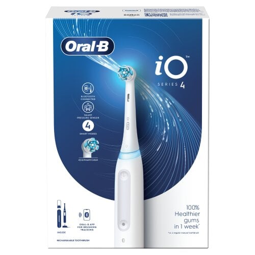 Oral-B iO4 Series Quite White цена и информация | Elektriniai dantų šepetėliai | pigu.lt