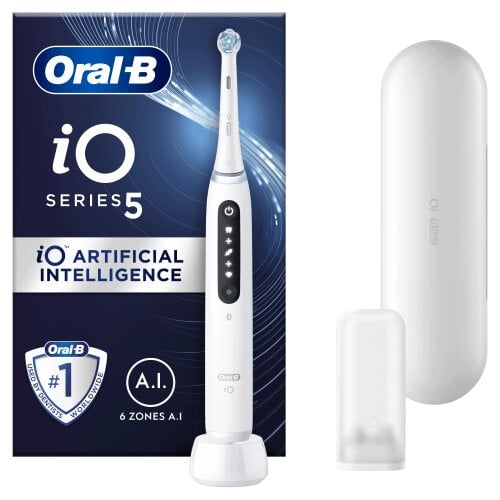 Oral-B iO5 Series Quite White kaina ir informacija | Elektriniai dantų šepetėliai | pigu.lt