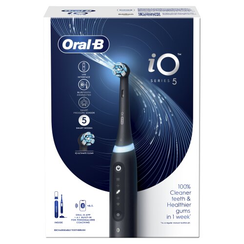 Oral-B iO5 Series Matt Black цена и информация | Elektriniai dantų šepetėliai | pigu.lt