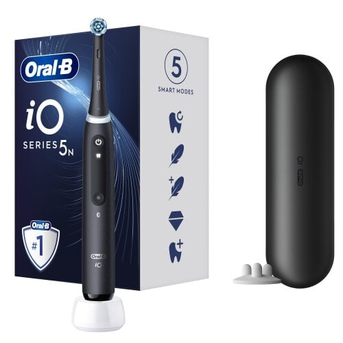 Oral-B iO5 Series Matt Black kaina ir informacija | Elektriniai dantų šepetėliai | pigu.lt