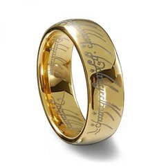 Žiedas unisex BlueHill Lord Of The Rings, 6 mm, aukso spalvos kaina ir informacija | Žiedai | pigu.lt