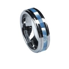 Žiedas unisex BlueHill Abalon Blue, 6 mm, mėlynas kaina ir informacija | Žiedai | pigu.lt