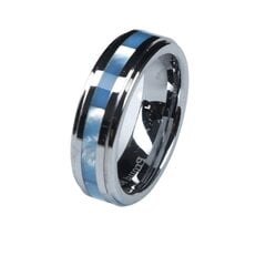 Žiedas unisex BlueHill Abalon Blue, 8 mm, mėlynas kaina ir informacija | Žiedai | pigu.lt