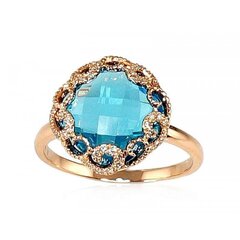 Auksinis žiedas su deimantais moterims Diamond Sky „Henry II“ kaina ir informacija | Žiedai | pigu.lt