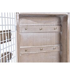 Шкаф для ключей DKD Home Decor, металл, деревянный, белый (20 x 6 x 28 см) цена и информация | Шкафчики в гостиную | pigu.lt