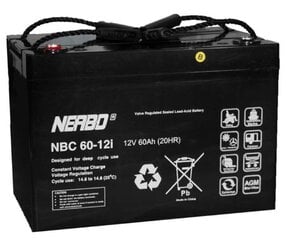Akumuliatorius Nerbo NBC 60-12i 12V 60Ah цена и информация | Аккумуляторы | pigu.lt