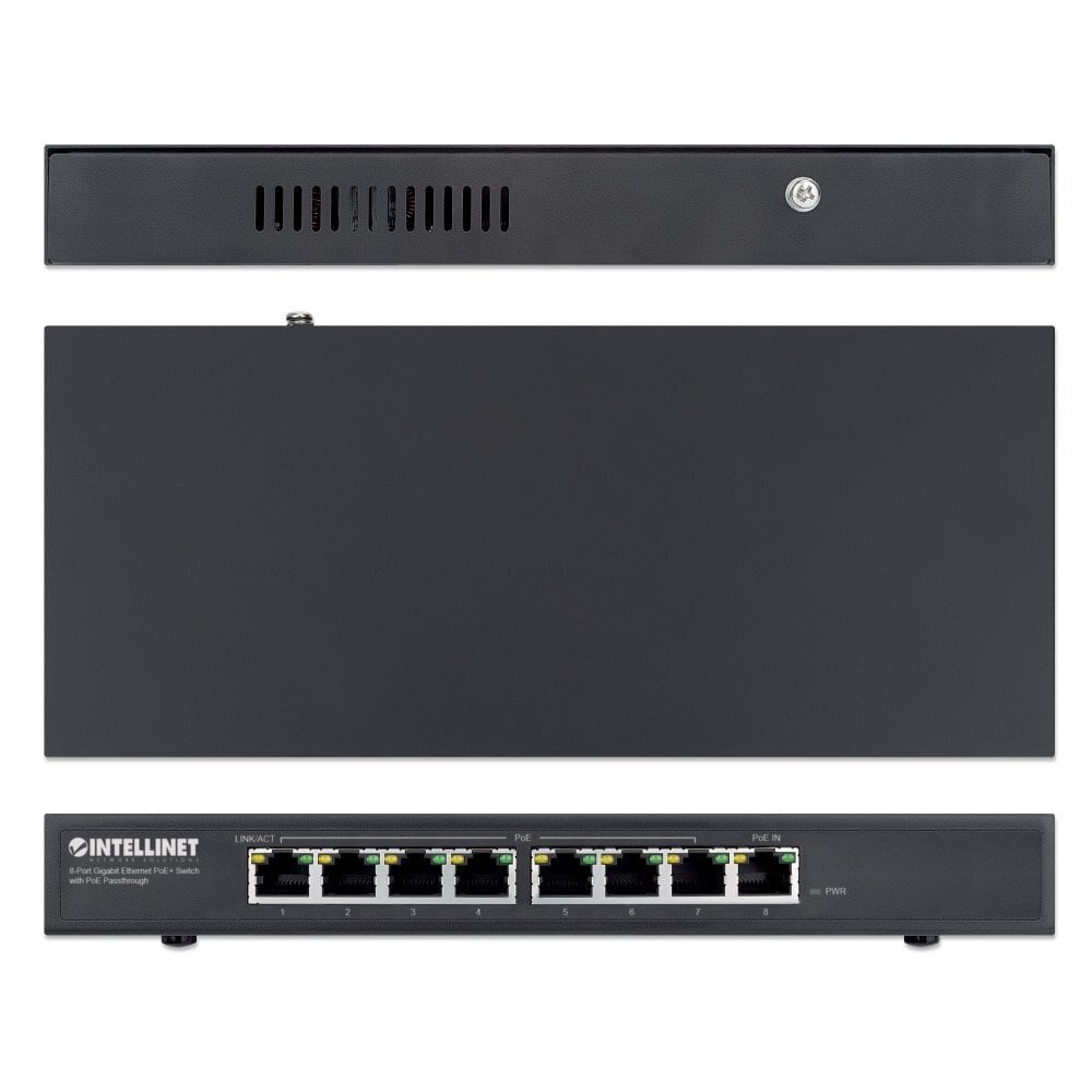 Jungiklis Intellinet Gigabit 8x RJ45 PoE+ 85W, PoE maitinimas kaina ir informacija | Komutatoriai (Switch) | pigu.lt