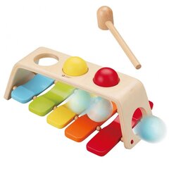 Vaikiškas medinis ksilofonas, 2in1 kaina ir informacija | Lavinamieji žaislai | pigu.lt