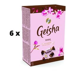 Tamsaus šokolado saldainiai Geisha, 150g x 6 vnt. kaina ir informacija | Saldumynai | pigu.lt