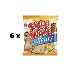 Жевательные конфеты Figle Migle Bears, упаковка 6 шт. по 80 г цена и информация | Figle Migle Продукты питания | pigu.lt