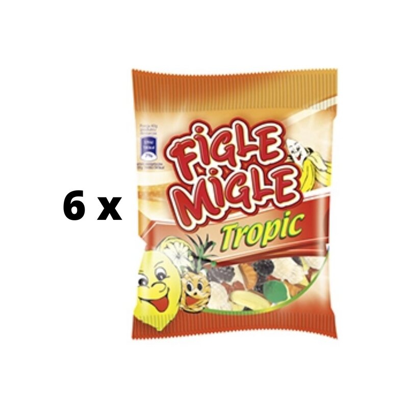 Guminukai Figle Migle Tropic, 80 g x 6 vnt. kaina ir informacija | Saldumynai | pigu.lt