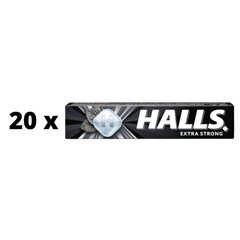 Ledinukai Halls Extra Strong, 33,5 g x 20 vnt. kaina ir informacija | Saldumynai | pigu.lt