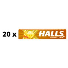 Леденцы HALLS Honey Lemon, со вкусом меда и лимона, 33,5 г x 20 шт. упаковка цена и информация | Сладости | pigu.lt