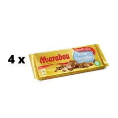 Pieninis šokoladas Marabou su sūriais migdolais, 220 g x 4 vnt. kaina ir informacija | Saldumynai | pigu.lt