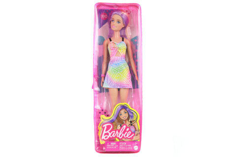 Lėlė Barbie madistė su vaivorykštės spalvų suknele, 1 vnt. kaina ir informacija | Žaislai mergaitėms | pigu.lt