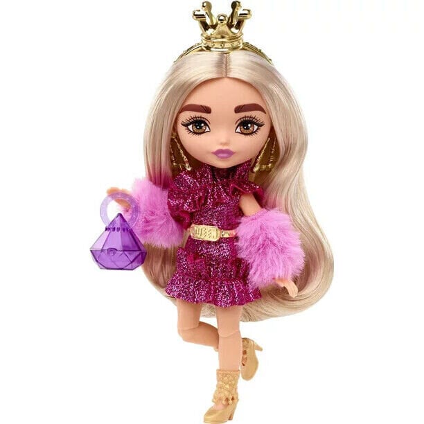 Lėlė Barbie Extra mini rausva suknele kaina ir informacija | Žaislai mergaitėms | pigu.lt