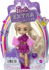 Lėlė Barbie Extra mini rausva suknele kaina ir informacija | Žaislai mergaitėms | pigu.lt
