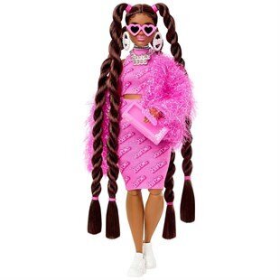 Lėlė Barbie Extra rožiniu kostiumėliu kaina ir informacija | Žaislai mergaitėms | pigu.lt