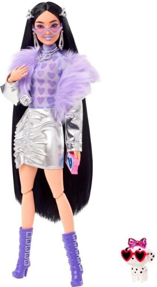 Lėlė Barbie Extra violetiniais batais kaina ir informacija | Žaislai mergaitėms | pigu.lt