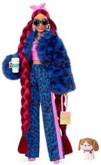 Lėlė Barbie Extra mėlynu kostiumėliu kaina ir informacija | Žaislai mergaitėms | pigu.lt