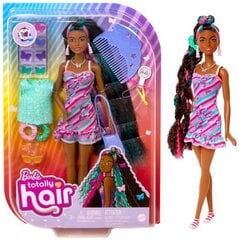 Кукла Barbie Totaly Hair с черными волосами цена и информация | Игрушки для девочек | pigu.lt