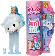 Барби „Cutie Reveal“ мягкий набор хаски, серия сияния зимы цена и информация | Игрушки для девочек | pigu.lt