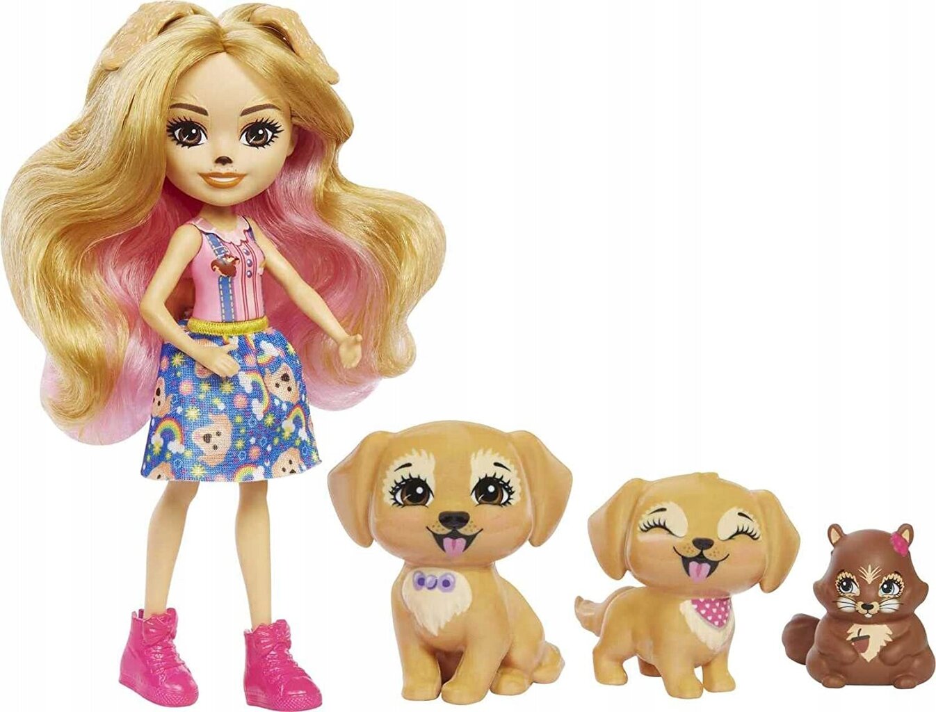 Lėlės ir šuniukų herojų rinkinys Enchantimals цена и информация | Žaislai mergaitėms | pigu.lt
